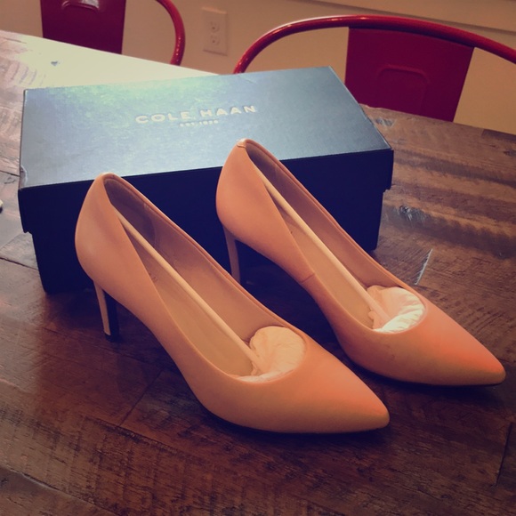 Cole Haan Shoes - Cole Haan Nude Leather Heels